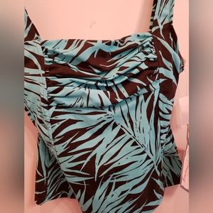 Jamaica Bay Tropical Print Swim Tank Size 10